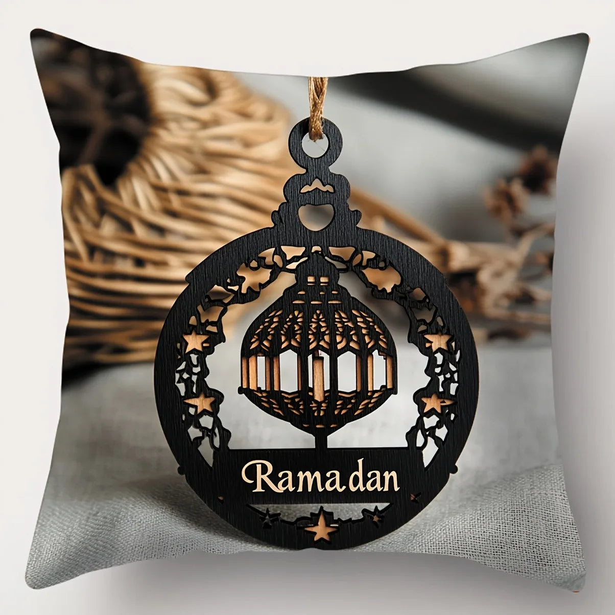 Light Luxury Ramadan Printed Pillowcase Nordic Home Decor Pillowcase Holiday Bedroom Living Room Decor Polyester Cushion Cover