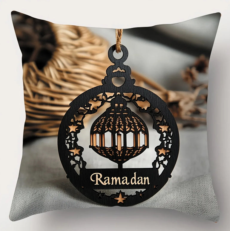 Light Luxury Ramadan Printed Pillowcase Nordic Home Decor Pillowcase Holiday Bedroom Living Room Decor Polyester Cushion Cover