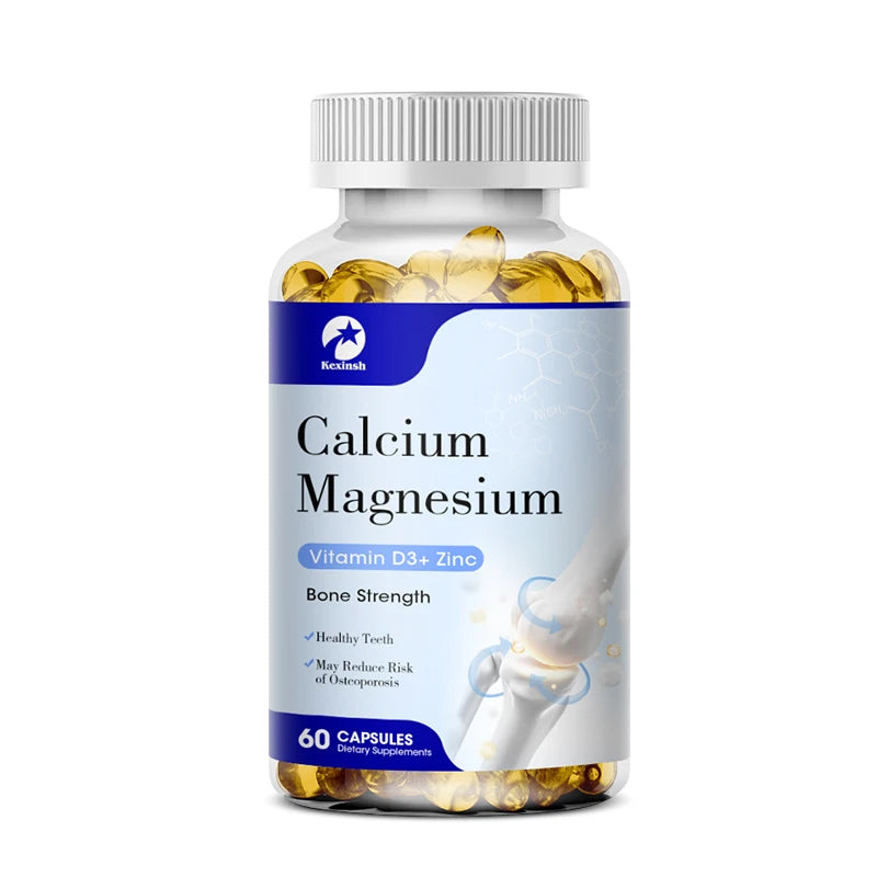 Kexinsh Calcium Magnesium Zinc with Vitamin D3 Capsules Strong Bones Protect Joints Immune Booster Increase Immune System