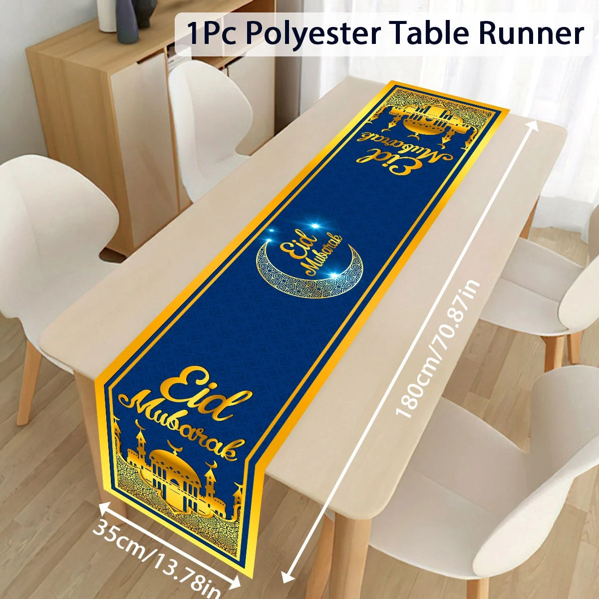 Ramadan Decoration Table Runner EID Mubarak Decor 2025 For Home Tablecloth Ramadan Kareem Islamic Muslim Party Eid Al-Fitr Gifts