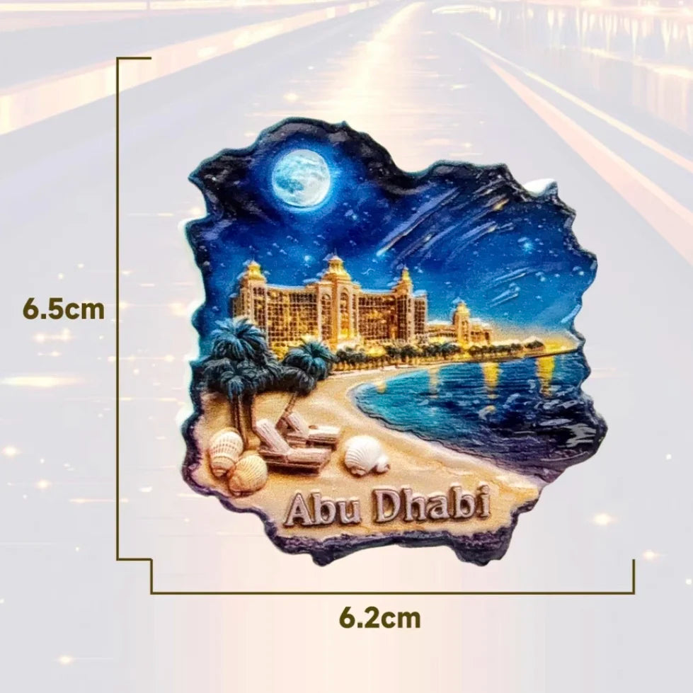 Asia The United Arab Emirates Dubai Resin 3D Fridge Magnets Tourism Souvenir Refrigerator Sticker Handicraft Gift Decoration