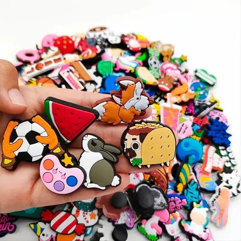 Cartoon Charms for Clogs Bubble Slides Sandals PVC Shoe Decorations Accessories For Teens