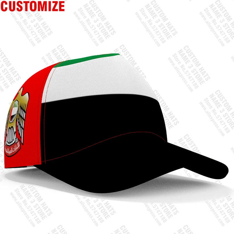 United Arab Emirates Baseball Cap Free 3d Custom Made Name Team Logo Ae Hat Are Country Travel Islam Nation Arabic Flag Headgear