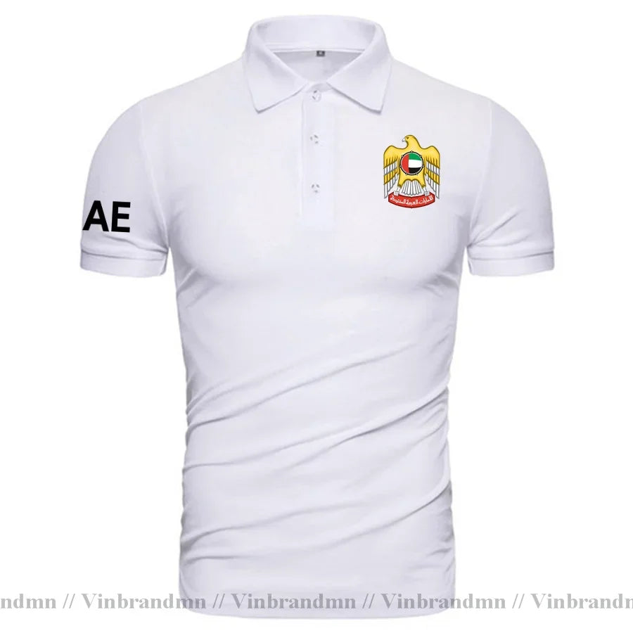 United Arab Emirates ARE UAE Emirati Polo Shirts Men Fashion 100% Cotton Shirt Classic Country Flag Design Tops Nation Team Tees