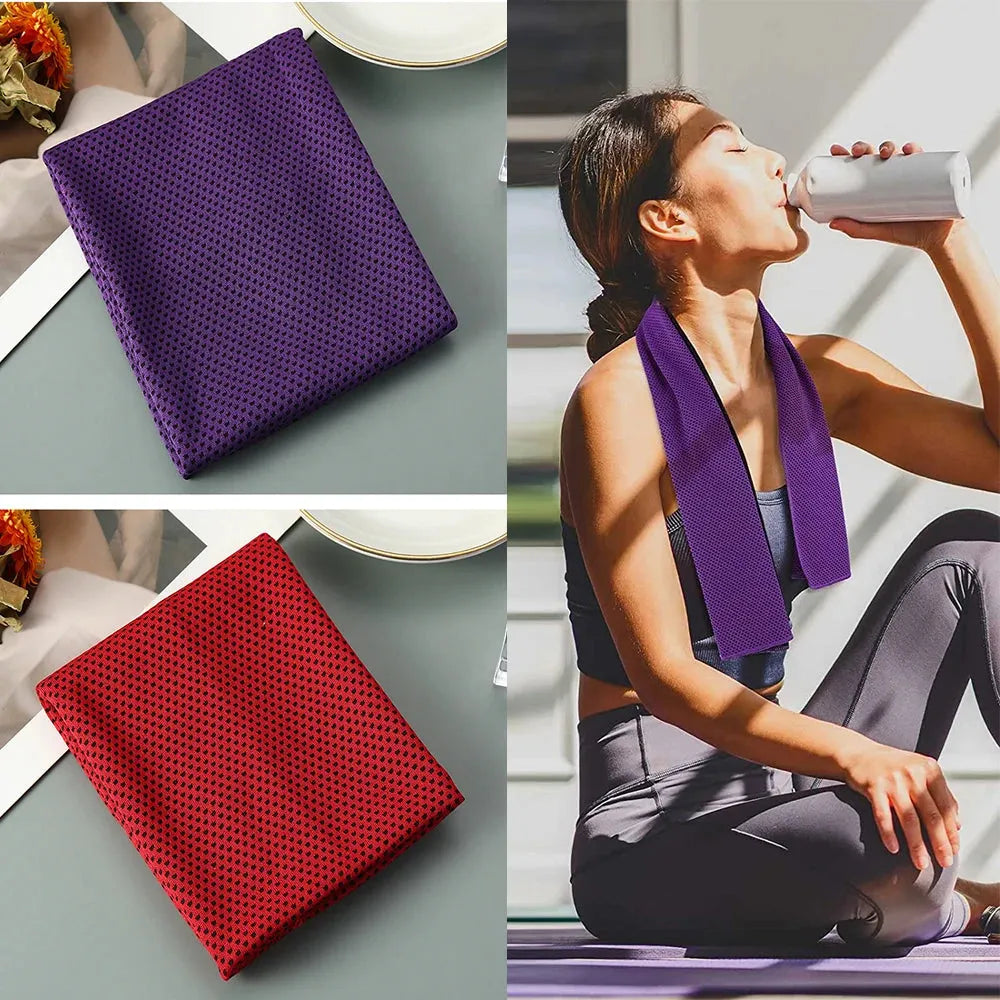 Microfiber Sports Towel Quick Dry Towel For Body Neck & Face During Cycling Thin & Absorbency 30 * 80cm Instant Cooling Towels