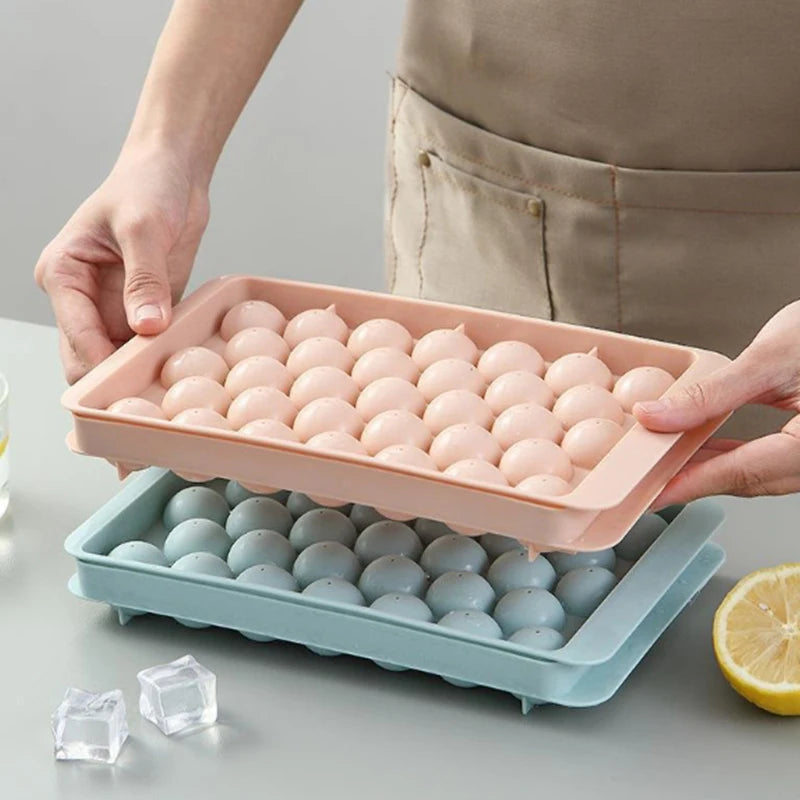 33 Ice Boll Hockey PP Mold Frozen Whiskey Ball Popsicle Ice Cube Tray Box Lollipop Making Gifts Kitchen Tools Accessories
﻿