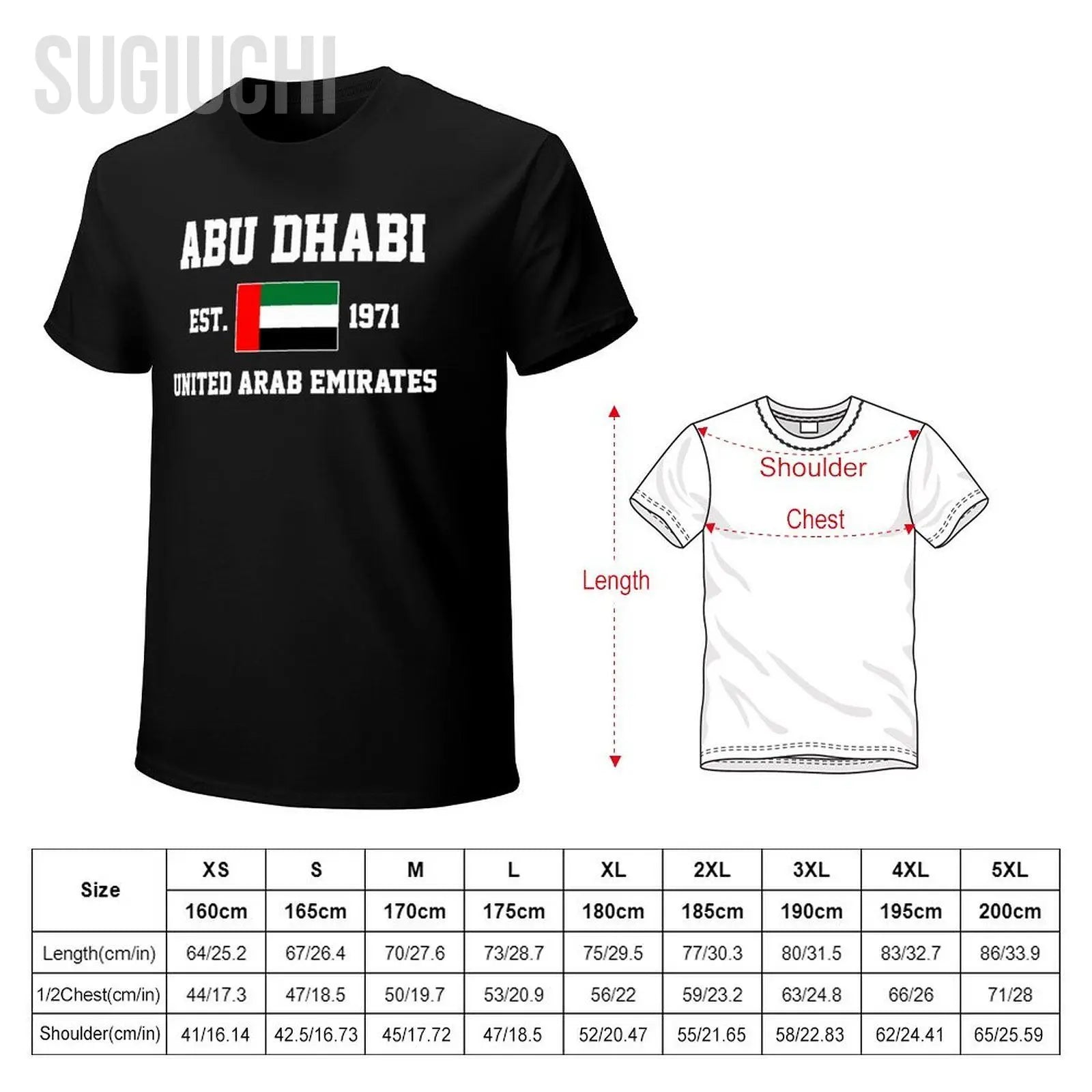 Patriotic Flag United Arab Emirates EST.1971 Abu Dhabi Men Tshirt Tees T-Shirt O-neck T Shirts Women Boys Clothing 100% Cotton