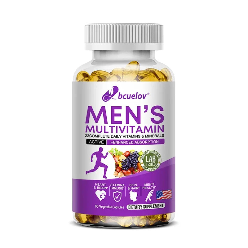 Vitamin Mineral Supplements for Men - Vitamin ABCDEK Magnesium Calcium Zinc Supports Skin Hair Nails Immunity