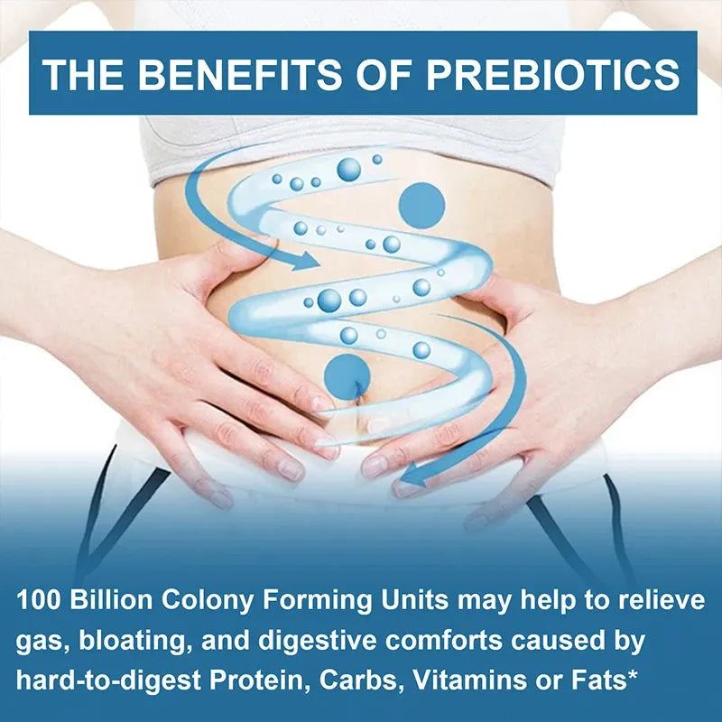 Probiotics 100 Billion CFU - Good for Gut Health, Relieves Bloating, Improves Mood and Relaxation