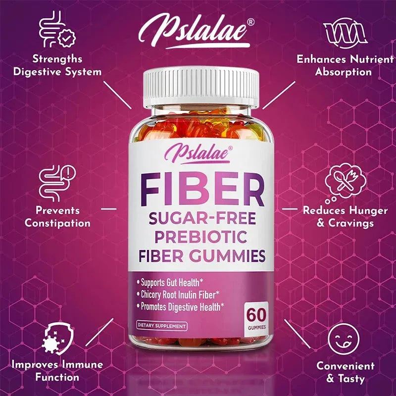 Premium Prebiotic Fiber Gummies - Support Gut Digestive Health with 5G Fiber and 5.4G Prebiotic Digestive Blend