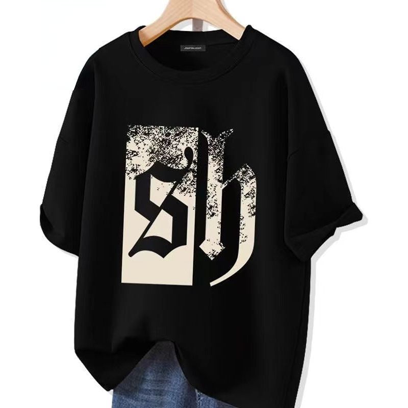 Oversized Streetwear Fashion Shirt Printed T-Shirt Women's Top Casual T-Shirt Trend Short Sleeves - Jointcorp