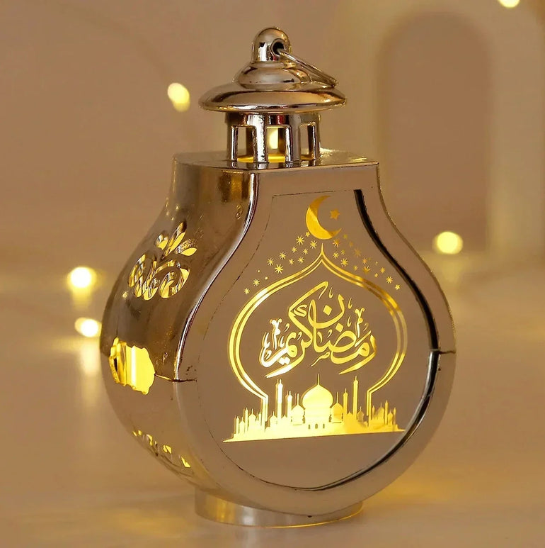 2025 Ramadan LED Lantern Light Eid Mubarak Decoration for Home Islamic Muslim Festival Party Ramadan Kareem Decor EID Al Adha