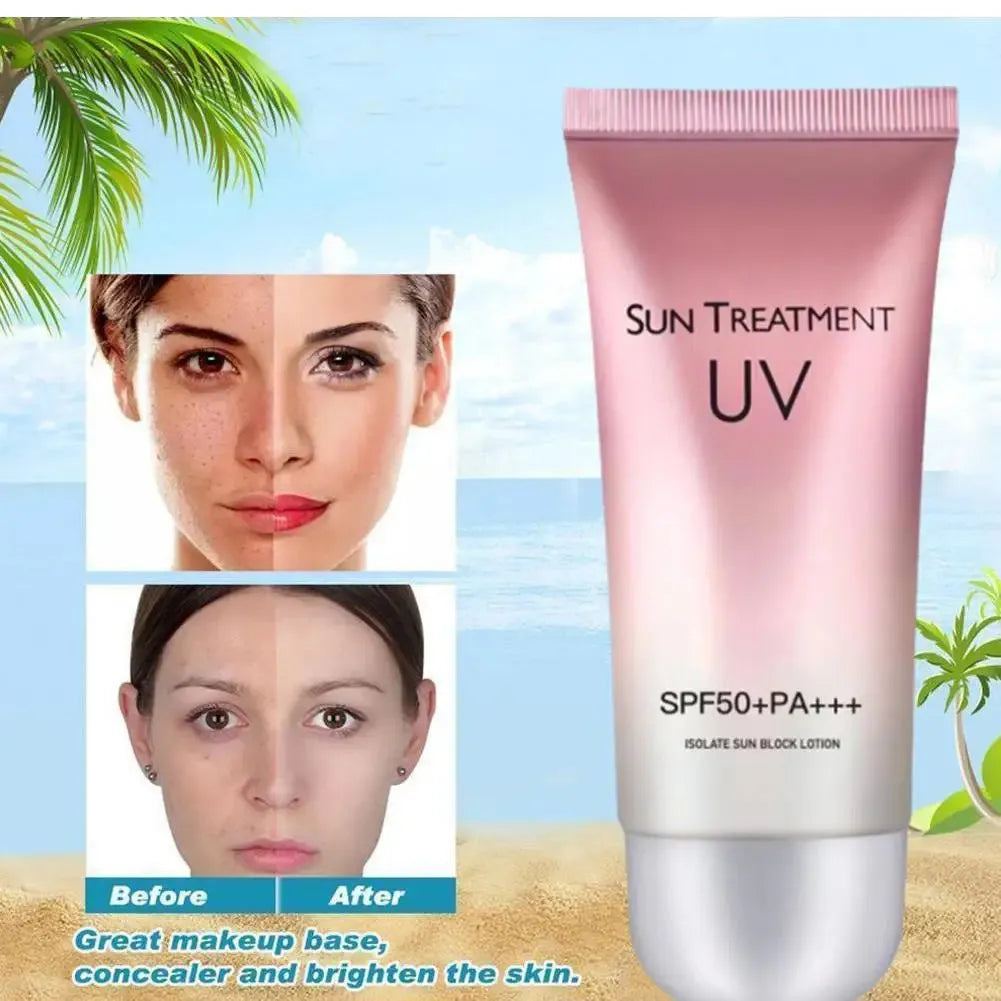 Water Resistant and Non-Greasy Sunscreen Lotion SPF50+ PA+++ Daily Facial Moisturizer UV Block Cream Safe Skincare 60g