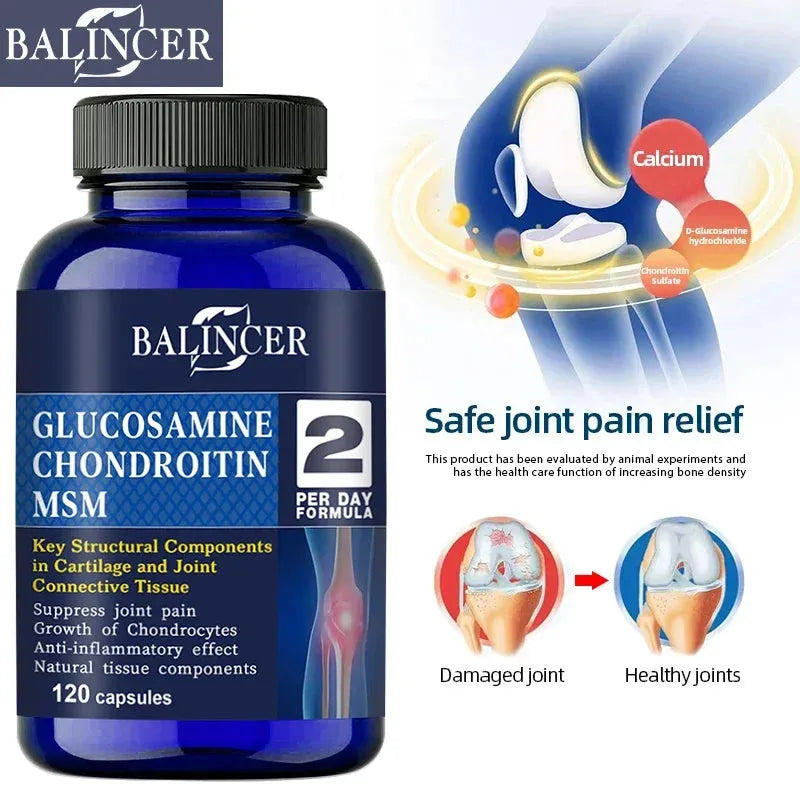 Balincer Glucosamine Chondroitin for Joint Support and Bone Health Complex Supports Cartilage Repair and Improves Joint Mobility