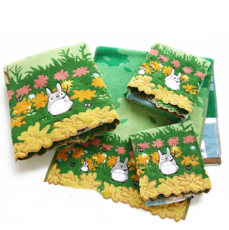 100% Cotton Cute Embroidery Cartoon Towels Bathroom Hand Towel Batrh for Kids Adults Beach