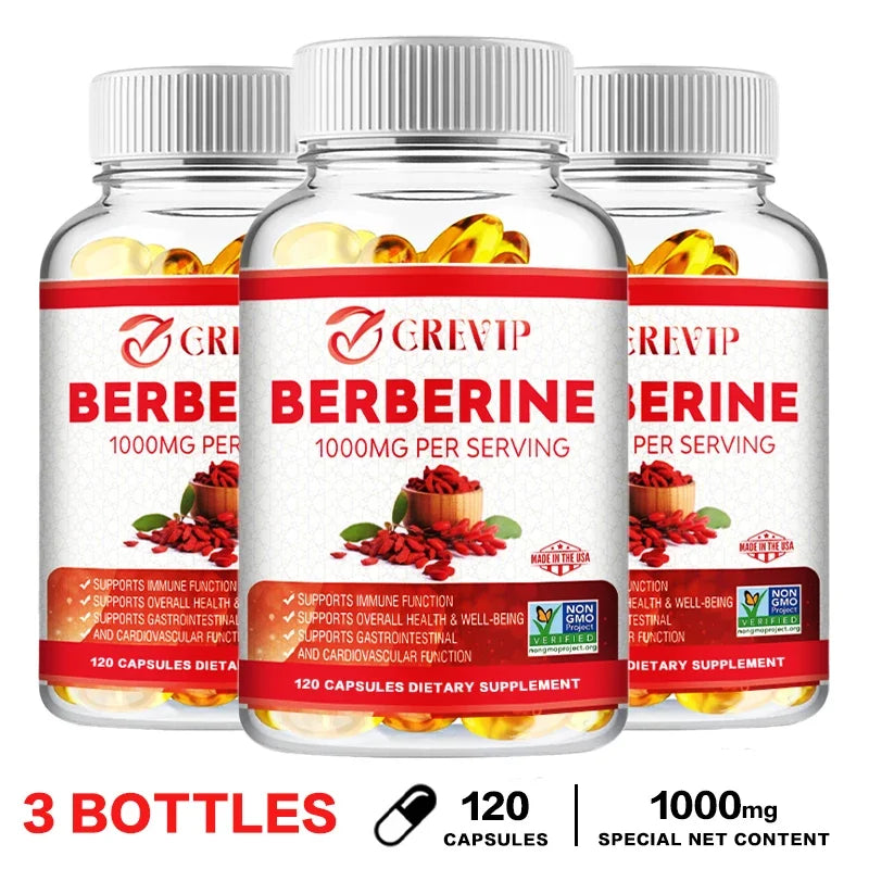 Berberine Extract 1000 Mg - Supports Gastrointestinal and Overall Health with Antioxidant Benefits