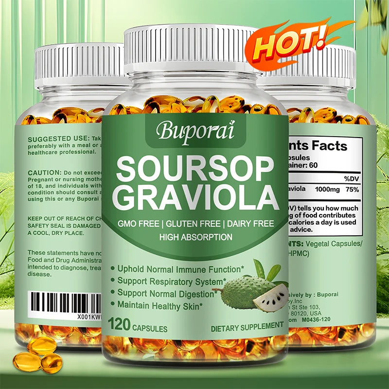 Soursop Graviola - Support,Regeneration,Stress Relief,Immune Digestion Cellular Beauty Health