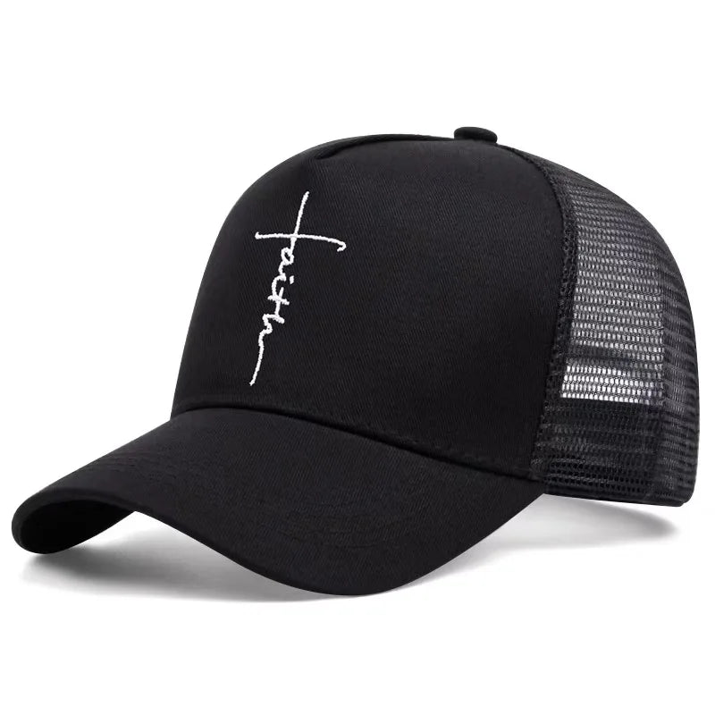 Fashion Faith Embroidery Baseball Cap Men Women Spring Summer sun Hats Cotton Snapback Hat Unisex Hip Hop Trucker Caps Gorras