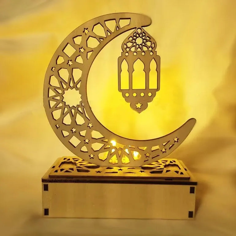 Ramadan Decoration Festival Wooden Moon Star Lights Deco Bedroom Decoration Ramadan 2023 Ramadan Party Lighting Decorative Lamps