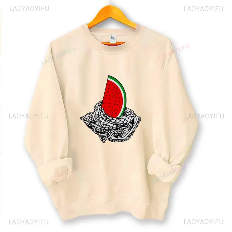 This Is Not A Watermelon Printing Hoodies A Peace and Love Sweatshirt Fashion Harajuku Women Pullovers Autumn Winter Casual Wear