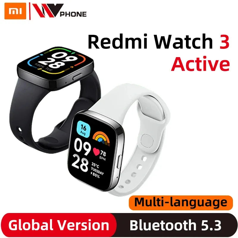 Global Version Xiaomi Redmi Watch 3 Active 1.83" Display 5ATM Waterproof Bluetooth Phone Call 100+ Sport Modes New Arrivals