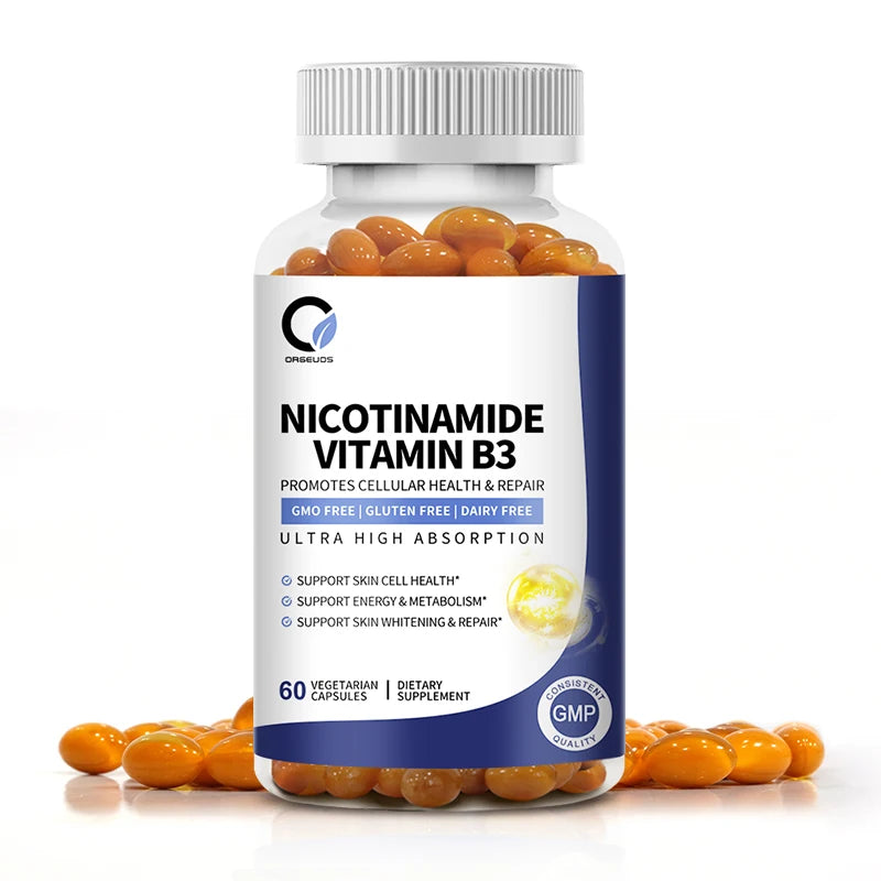 Nicotinamide Resveratrol 500MG, Whitening Skin & Anti-aging NAD Supplement, COQ10 50mg for Heart Health Antioxidant For Adults