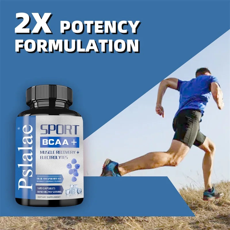 Sport BCAA Supplement – Branched Chain Amino Acids Capsules – Enhance Strength and Energy Levels, Increase Muscle Mass