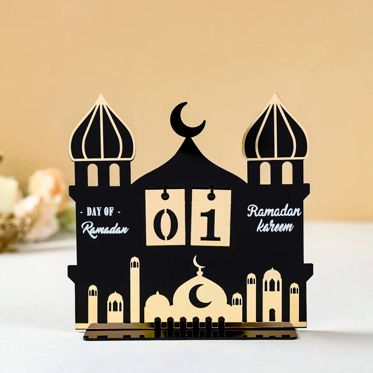 Ramadan Countdown Calendar Acrylic Eid Mubarak Ornament Kareem Ramadan Decoration 2025 For Home Islamic Muslim Party Decor Gifts