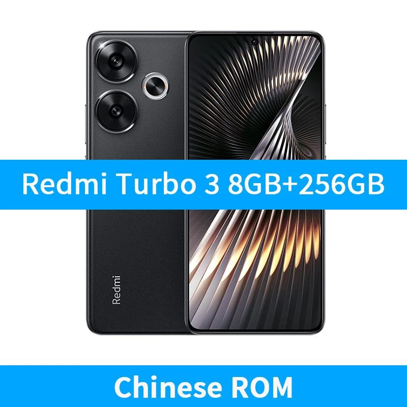 Xiaomi Redmi Turbo 3 NFC Mobile Phone 120Hz 1.5K Screen Snapdragon 8s Gen 3 Octa Core 50MP Camera 5000mAh Battery China Version