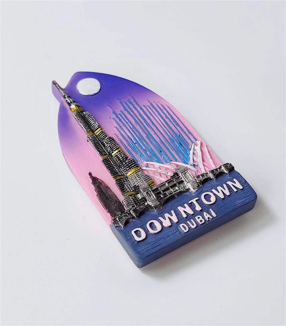 Dubai UAE 3D Downtown Fridge Magnet Souvenir Gift,Resin Handmade Dubai Refrigerator Magnet Home Decoration Collection