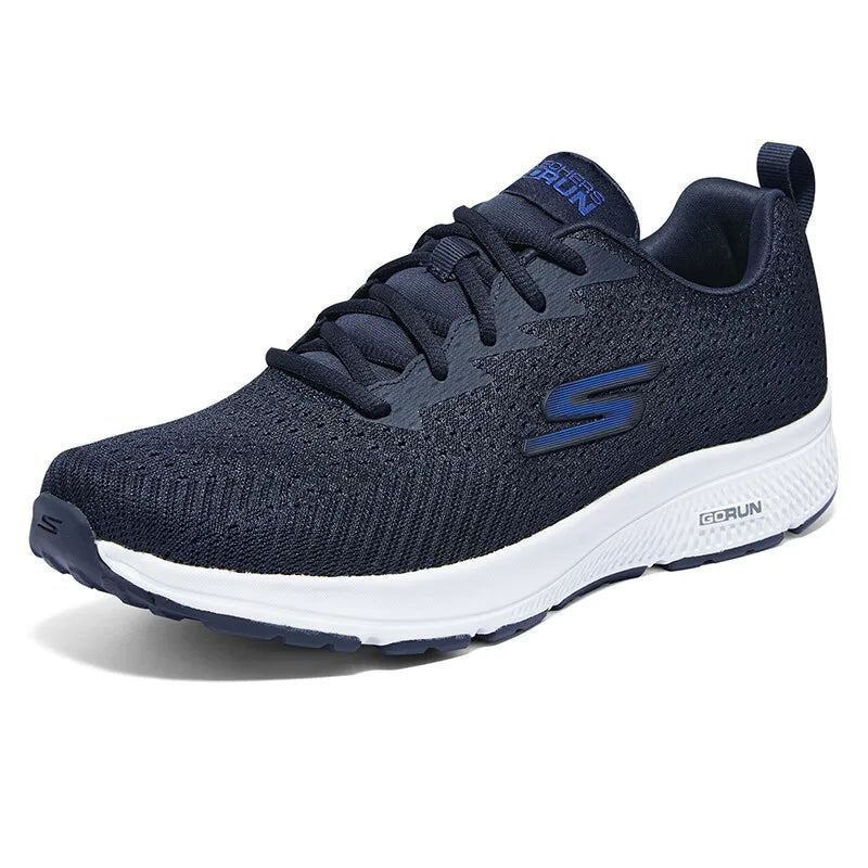 Skechers Men's Mesh Running Shoes Lightweight Shock-Absorbing Sports Shoes