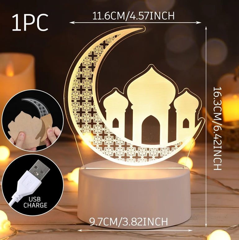 Ramadan Decor Moon Candlestick EID Mubarak Decor 2025 Home Candle Holder Ramadan Kareem Islamic Muslim Party Eid Al Adha Gifts