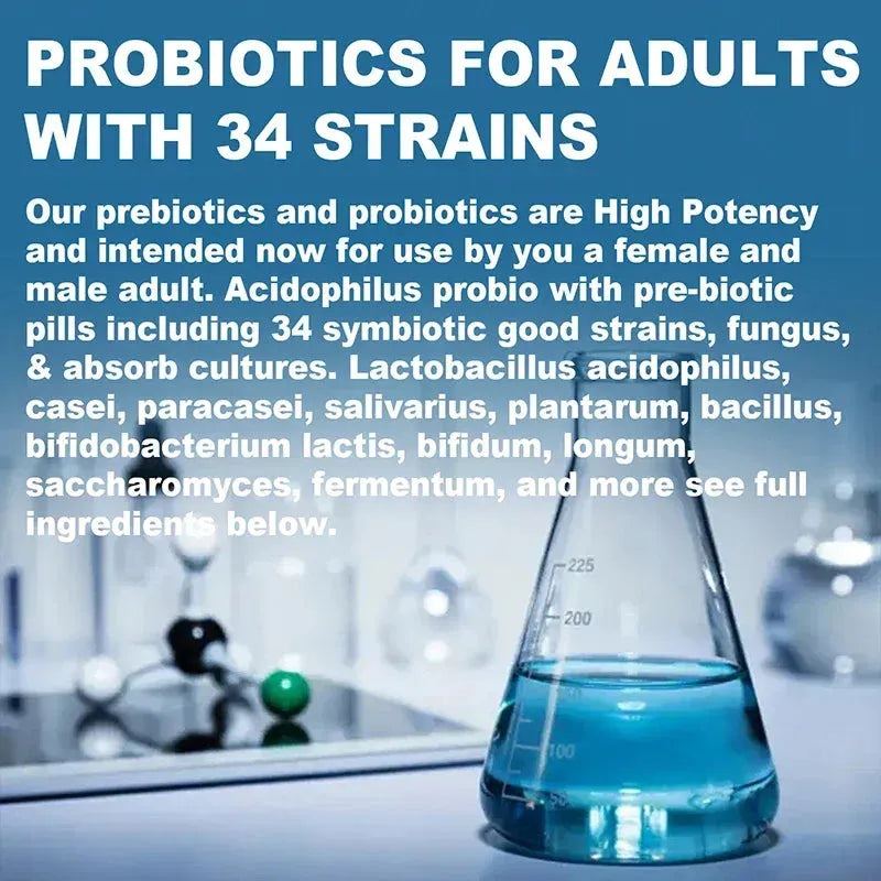 Probiotics 100 Billion CFU - Good for Gut Health, Relieves Bloating, Improves Mood and Relaxation