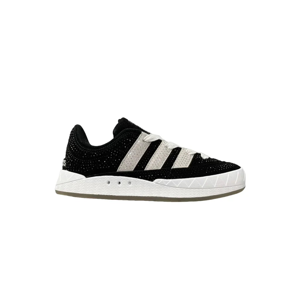 Adidas Originals Adimatic Women and Men Diamond Black Anti-slip Trendy Retro German Training Shoes Shark Bread Shoes GY5274