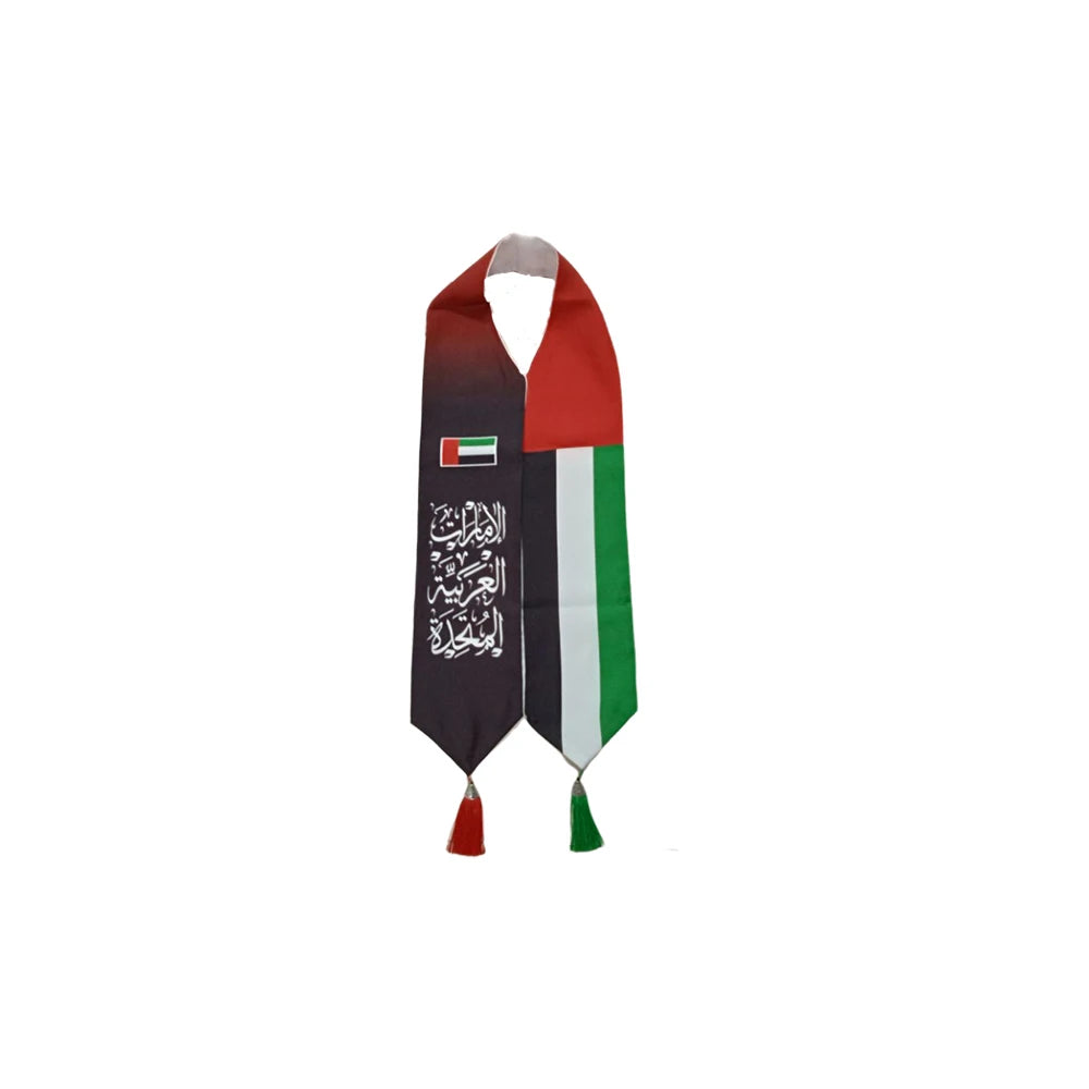 Flagicts 100% plain nylon Double Side Printing National Day UAE Flag Scarf