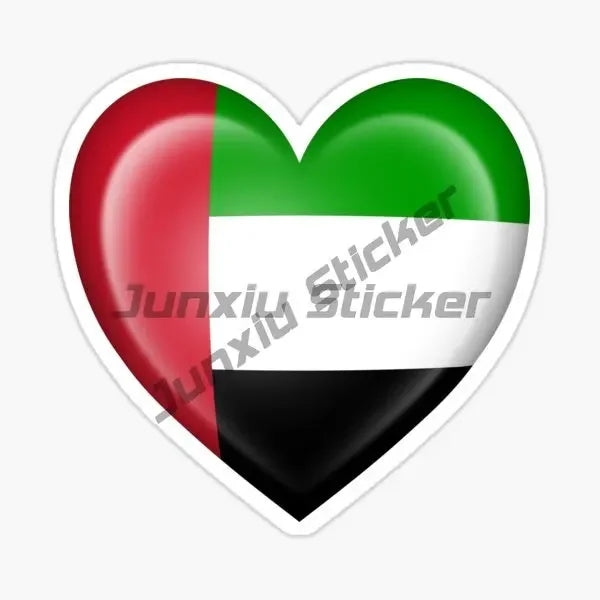 United Arab Emirates UAE Flag Emblem Sticker Laptop Motorcycle Bumper Wall Car Truck Bicycle Window Decal Assecories