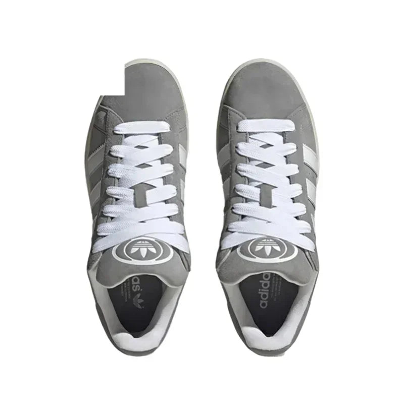 Adidas Originals Campus 00s Women Gray and White Low Top Fashion Sneaker Wear-resistant German Training Skateboarding Shoes