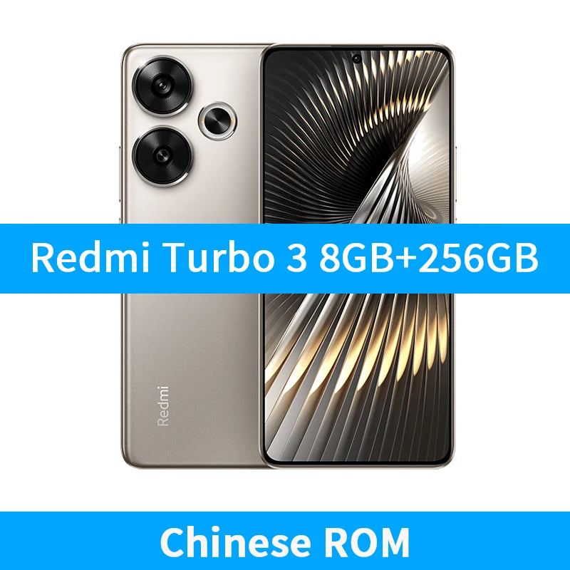 Xiaomi Redmi Turbo 3 NFC Mobile Phone 120Hz 1.5K Screen Snapdragon 8s Gen 3 Octa Core 50MP Camera 5000mAh Battery China Version