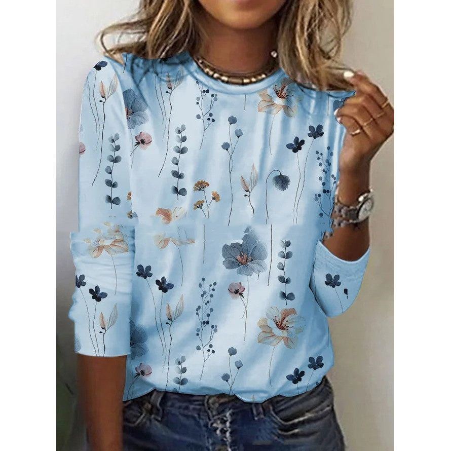 Long-sleeved Printed T-shirt Women's Ebay Independent Station