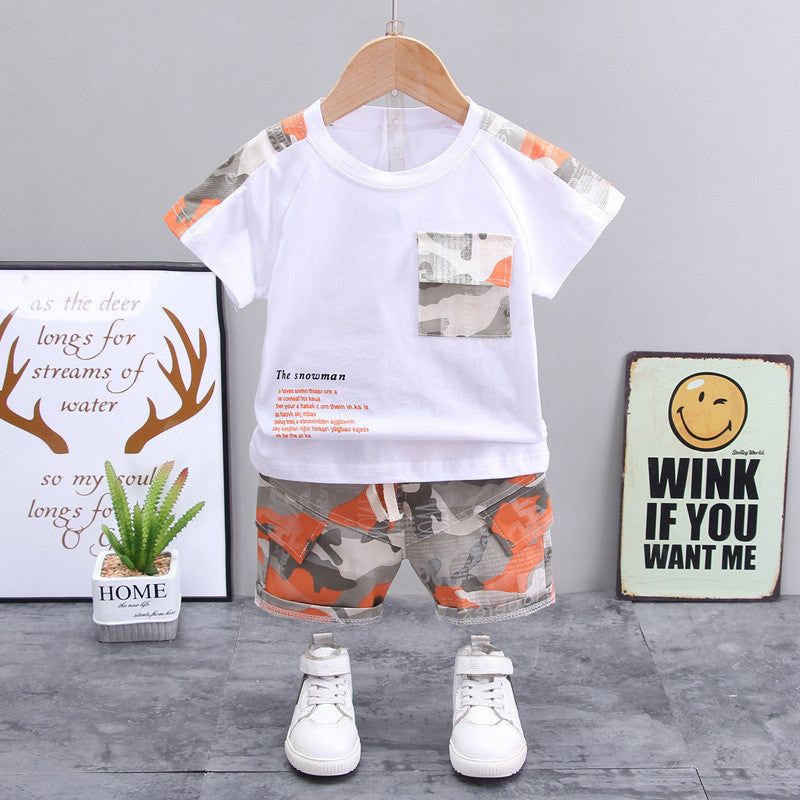 Boys' Casual Children's Children's Clothing Casual Short-sleeved Shorts