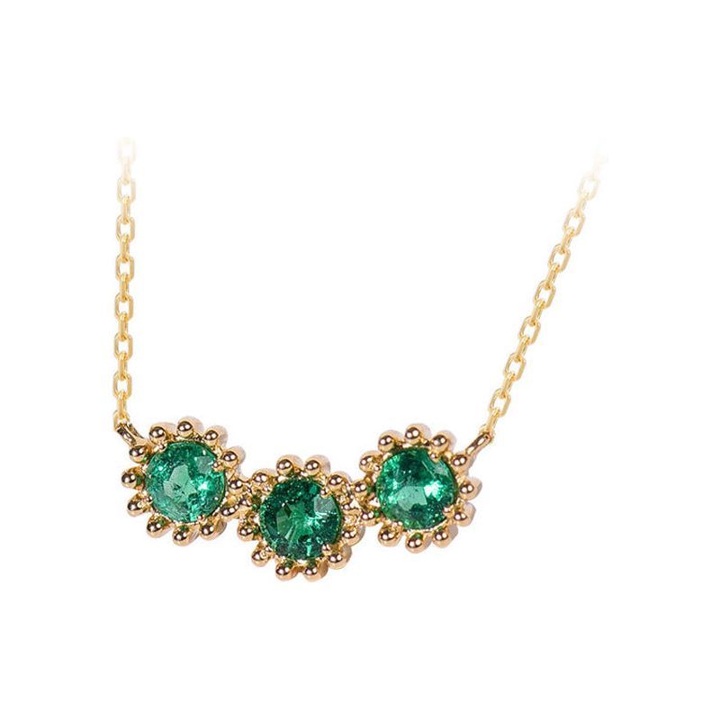 Original Retro Emerald S925 Sterling Silver Necklace - Jointcorp