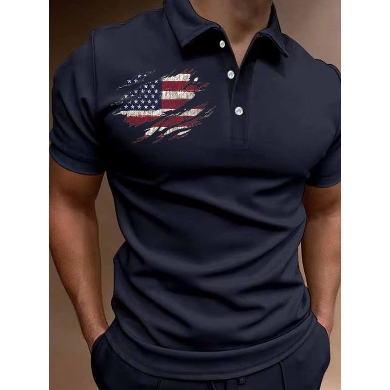 Men's T-shirt Outdoor Loose Lapel Short Sleeve - Jointcorp