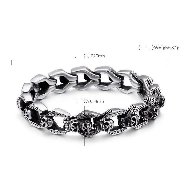 Punk Skull Stainless Steel Bracelet - Jointcorp