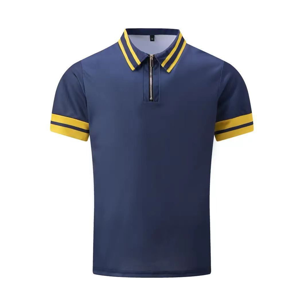 Zipper Stitching Men's Sports Polo Shirt - Jointcorp