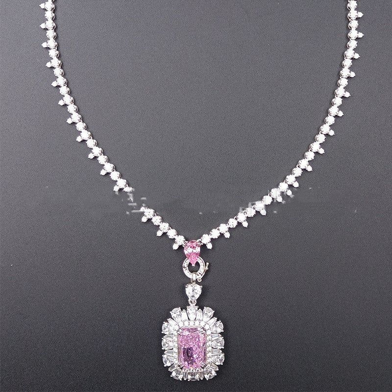 Zhou Hengfu Jewelry S925 Silver Cubic Zirconia Necklace Necklace Women - Jointcorp