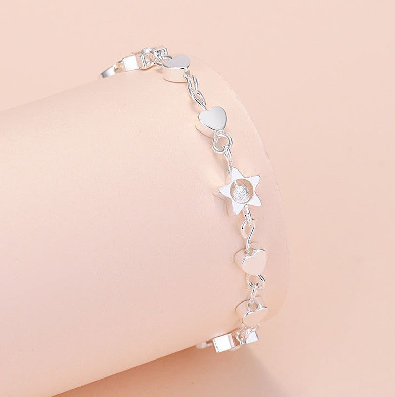 Women's Fashion Geometry Pattern Heart Bracelet - Jointcorp