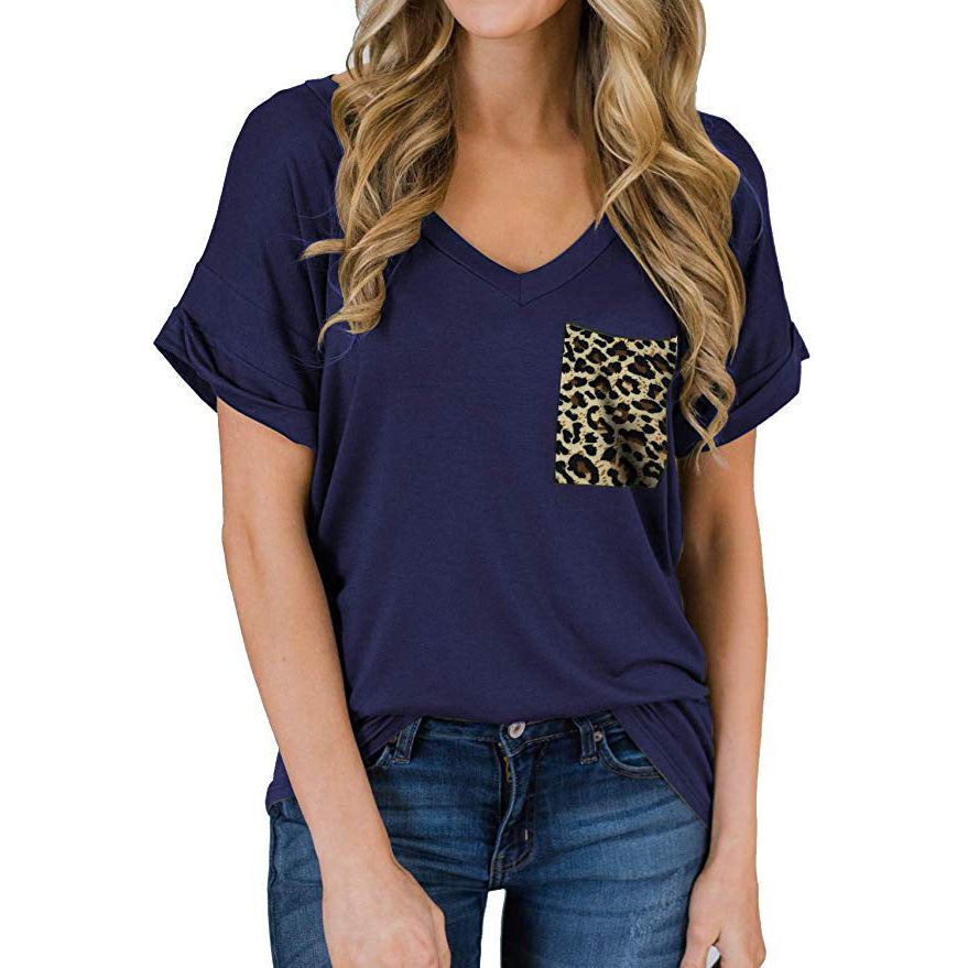 Women's V Neck Pocket Tee Roll