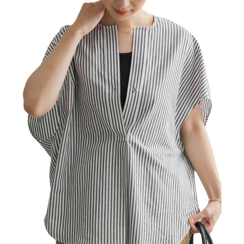 Women's Round Neck Striped Sleeveless Top