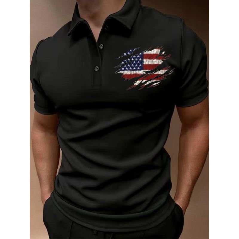 Men's T-shirt Outdoor Loose Lapel Short Sleeve - Jointcorp