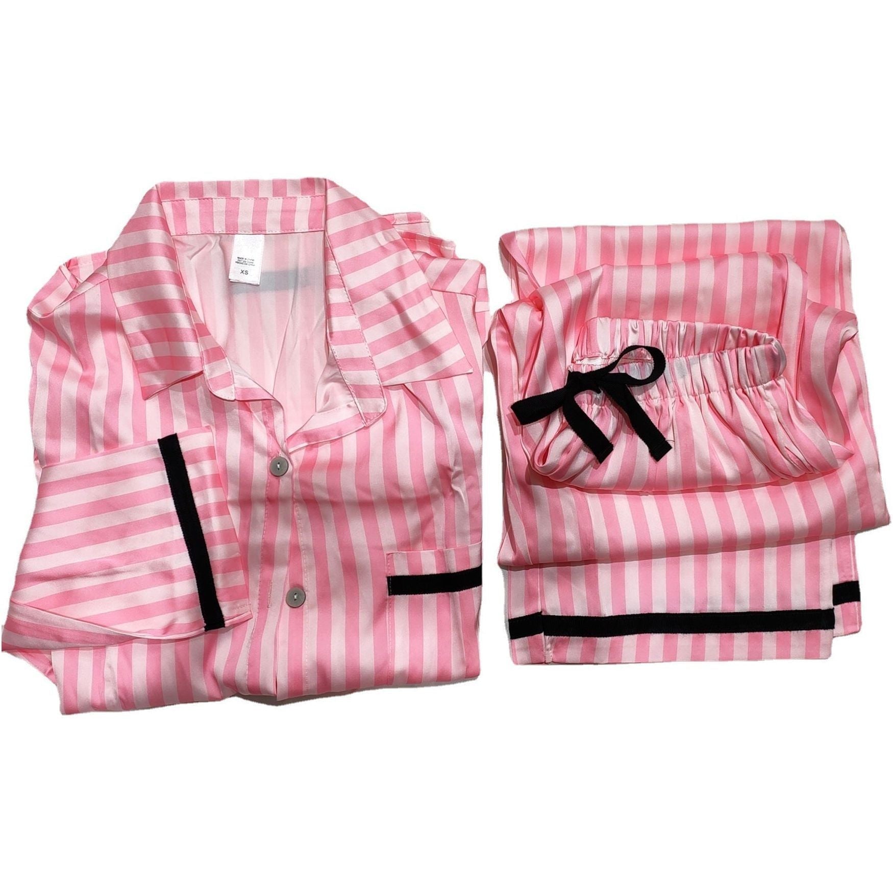 Pajamas Set Satin Silk Cardigan Long Sleeves for Women - Jointcorp